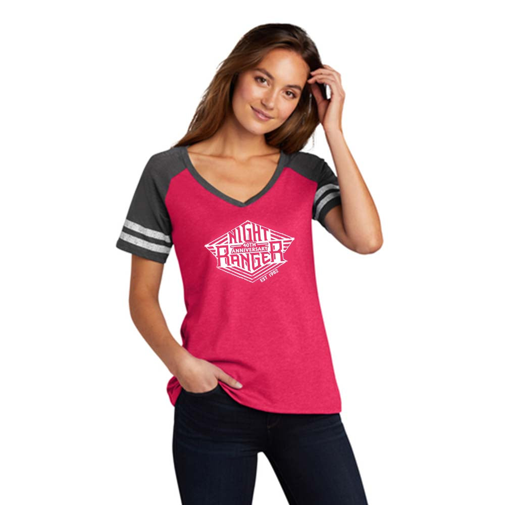 Ladies 40th Anniversary V-Neck Tee