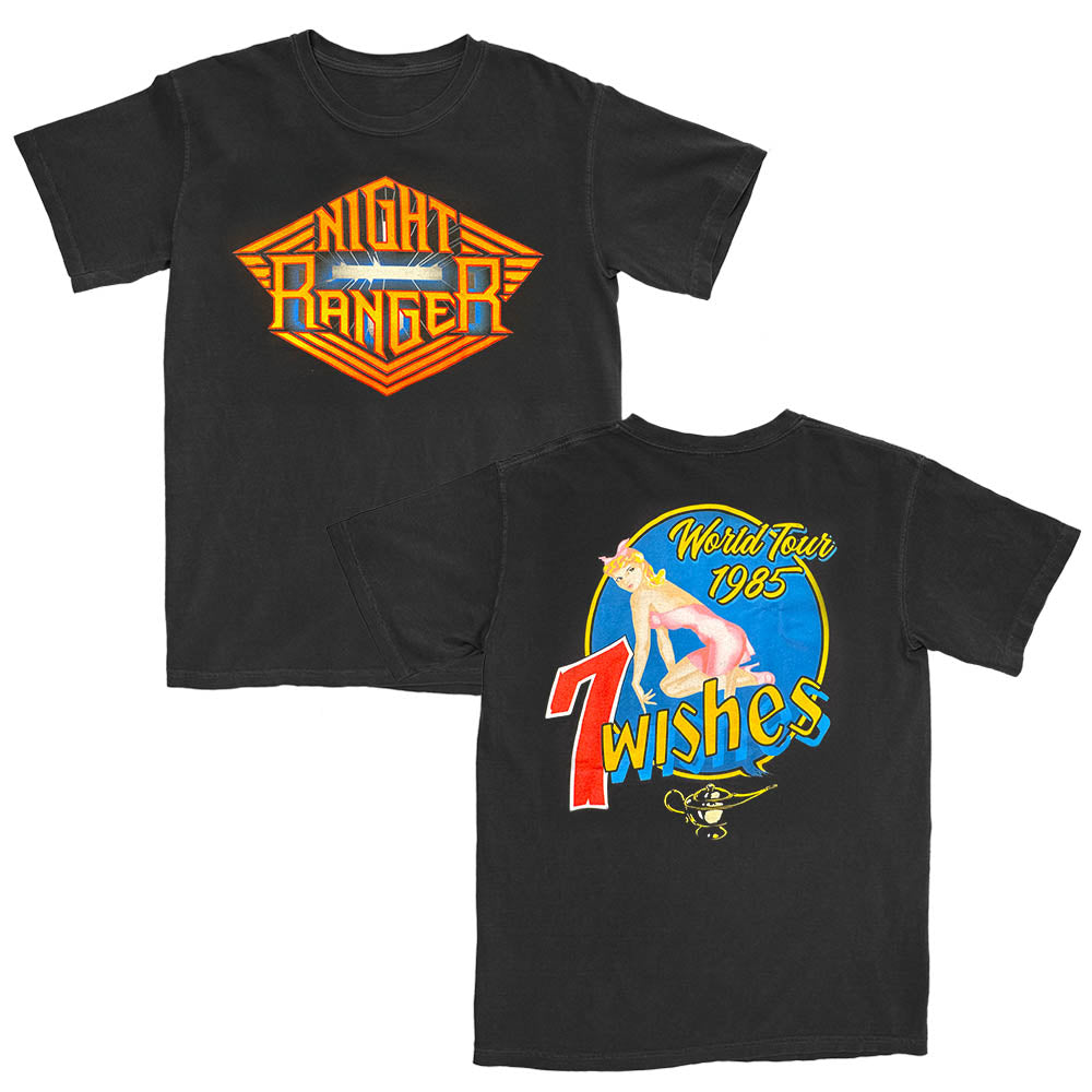 Night Ranger 7 Wishes PinUp Girl Tee